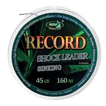 Шоклідер Katran Record Sinking Braided Shock-Leader 160m 0.40mm 45lb (dark green) ARL-0062118 фото